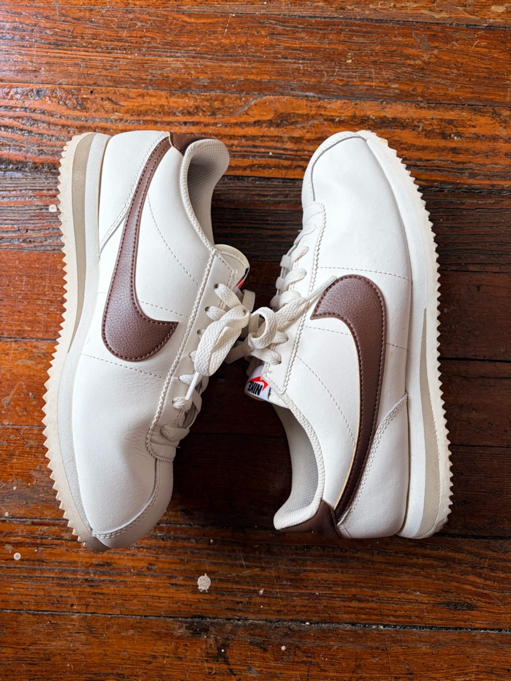Nike Women’s Retro Cortez Sneakers in Cream and Brown